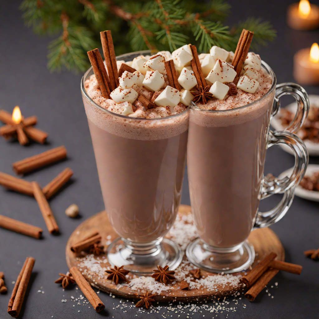 Winter Spiced Hot Chocolate with Cinnamon