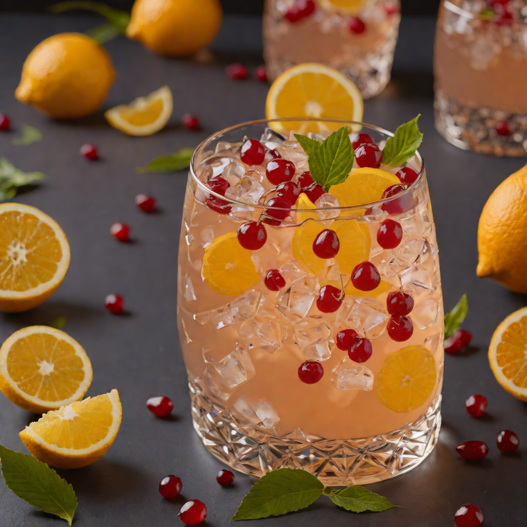 Tropical Amaretto Island Punch with Citrus and Cranberry