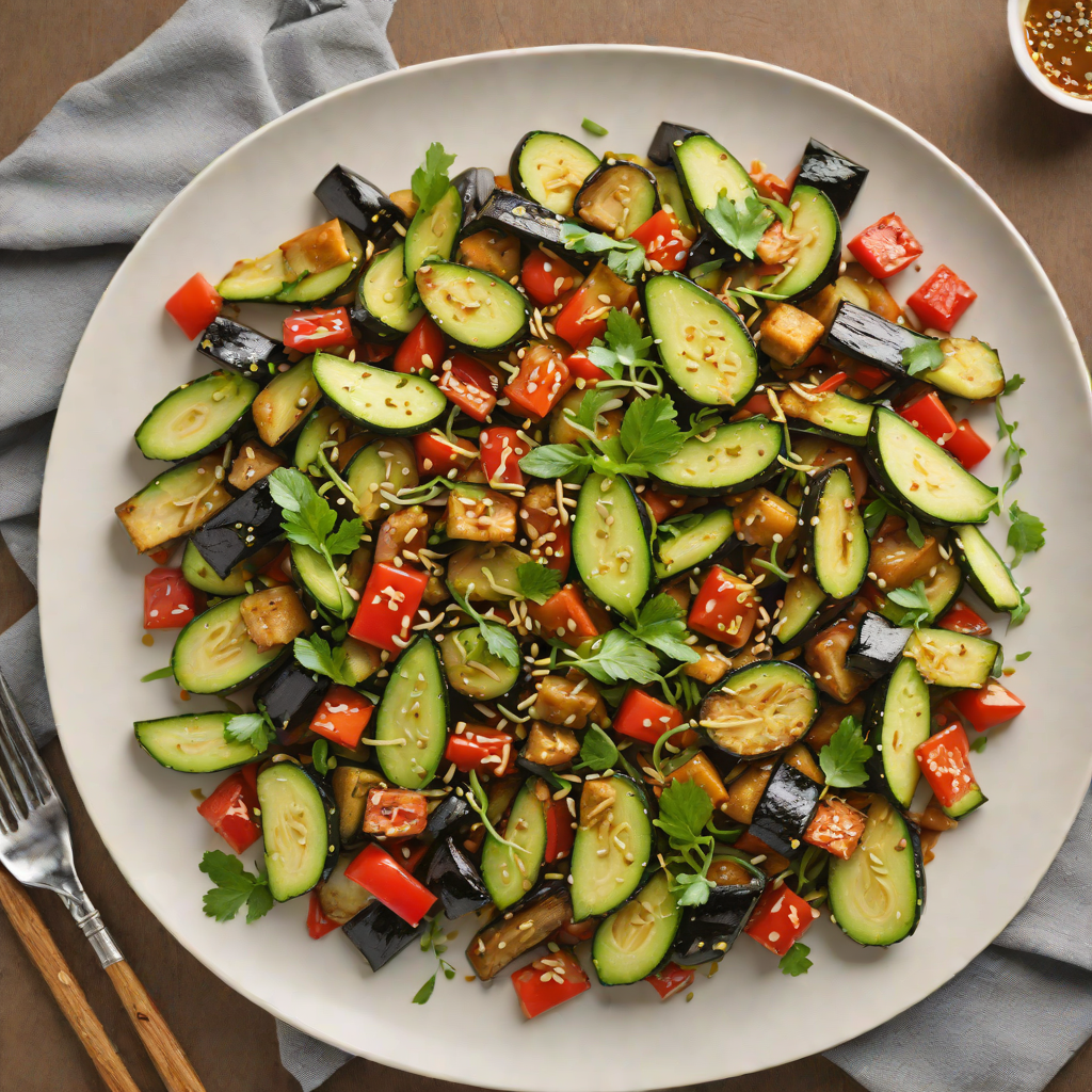 Eggplant and Zucchini Miso Stir-Fry