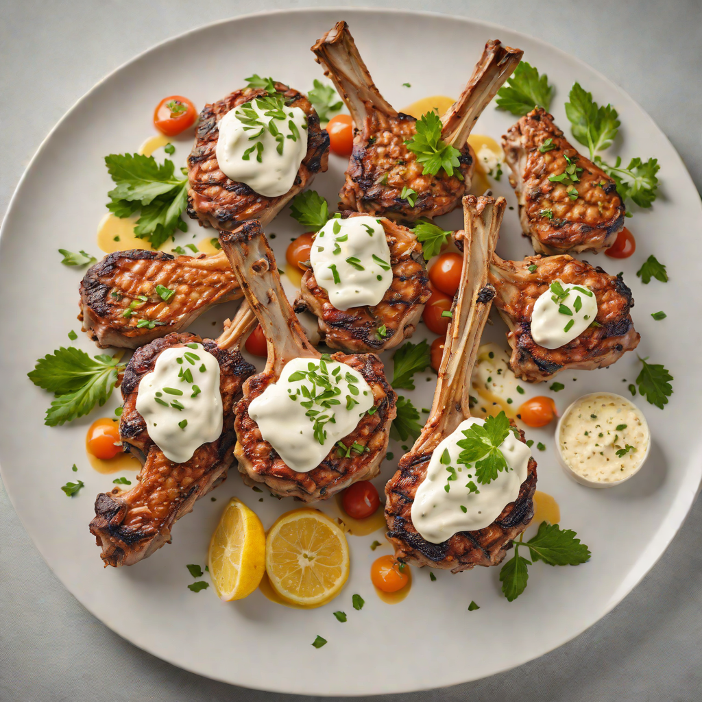 Pan-Seared Mediterranean Lamb Chops with Herb Yogurt Sauce