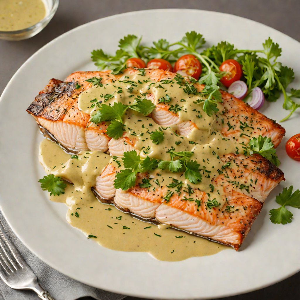 Pan-Seared Trout with Western Cook County Herb Sauce