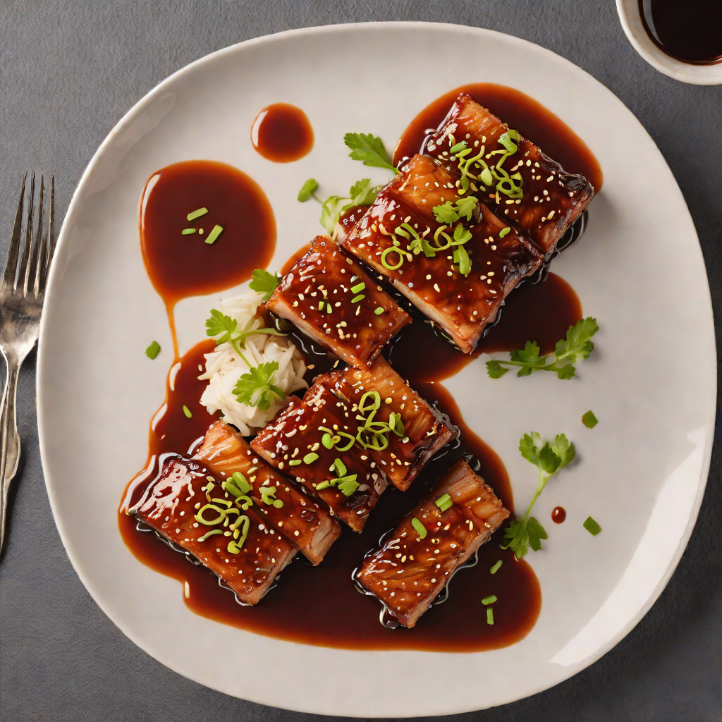 Korean-Inspired Braised Pork Belly with Soy and Gochujang Glaze