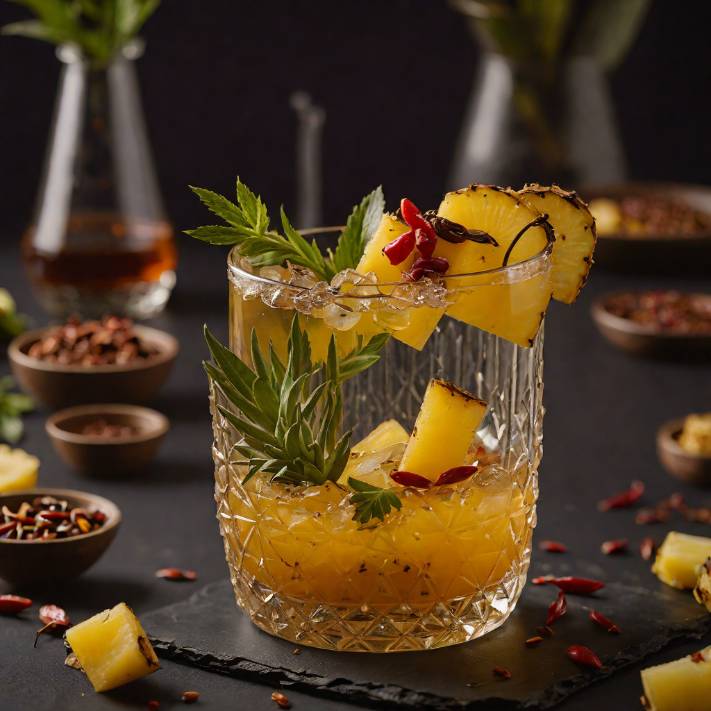 Smoked Pineapple and Chili Mezcal Cocktail