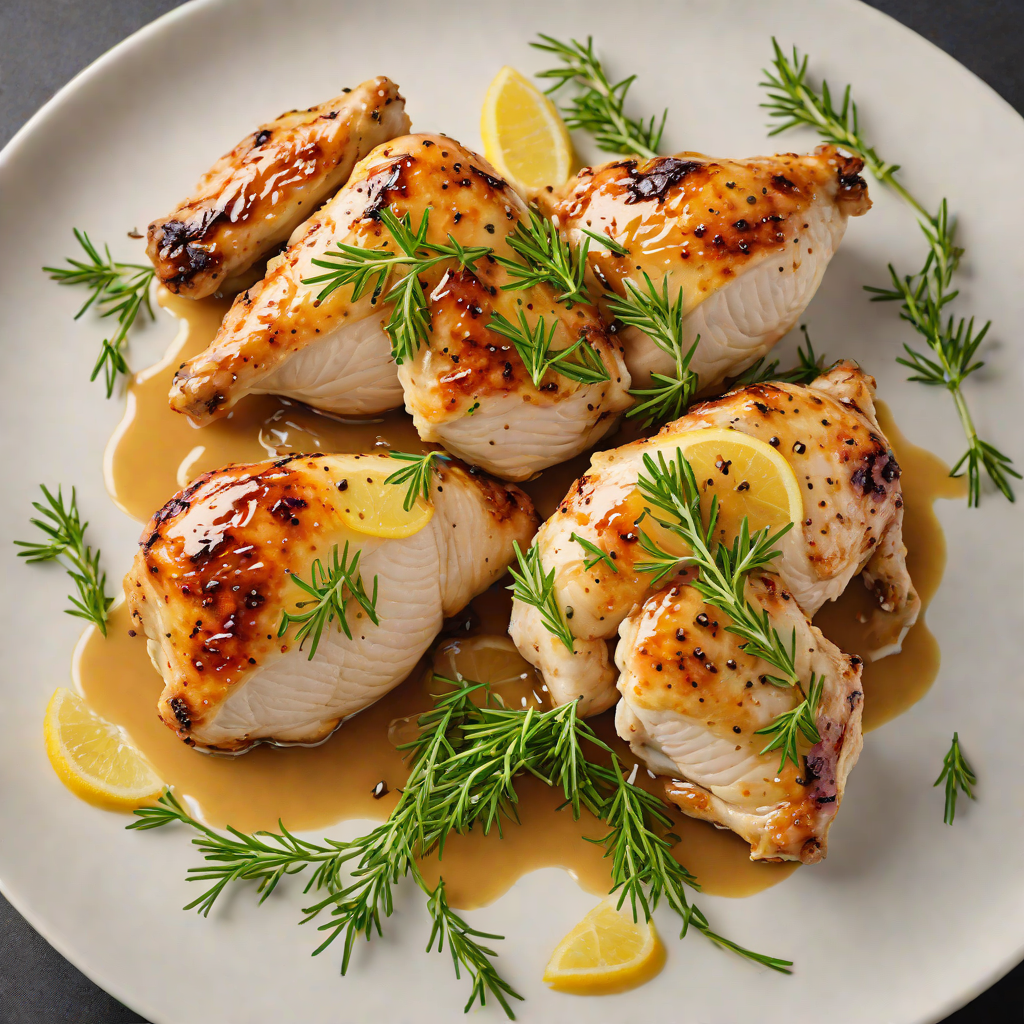Pan-Seared Chicken with Honey-Lemon Glaze and Fresh Thyme