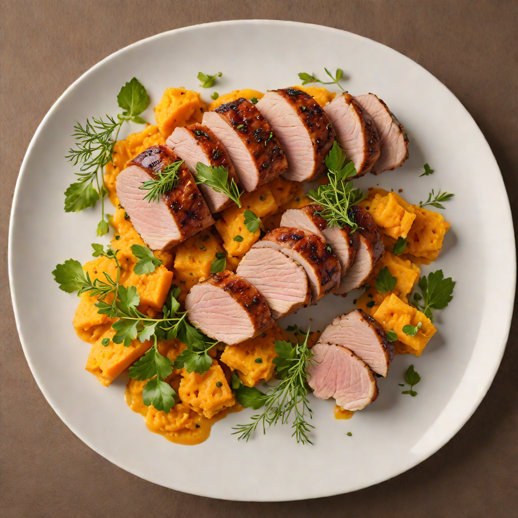 Herb-Roasted Pork Tenderloin with Sweet Potato Mash