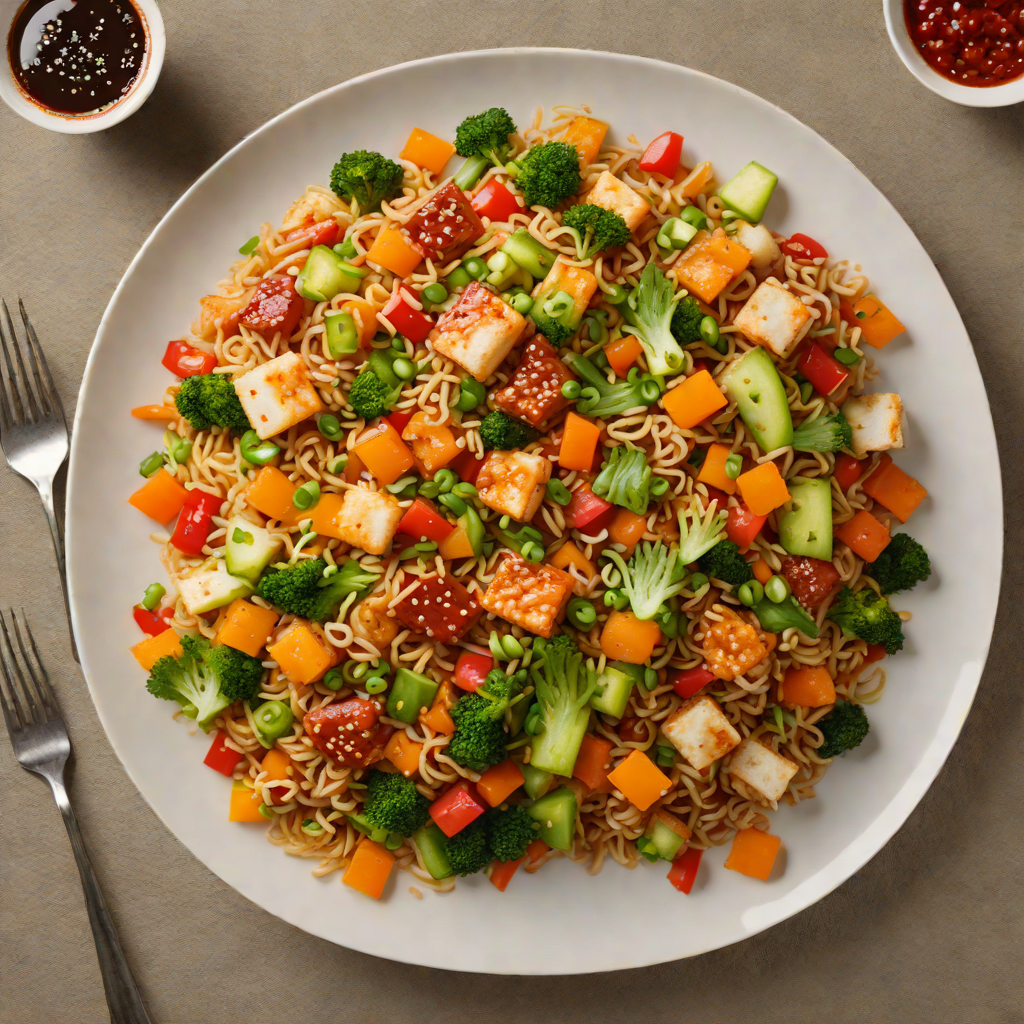 Stir-Fried Rice Cakes with Spicy Gochujang and Vegetables