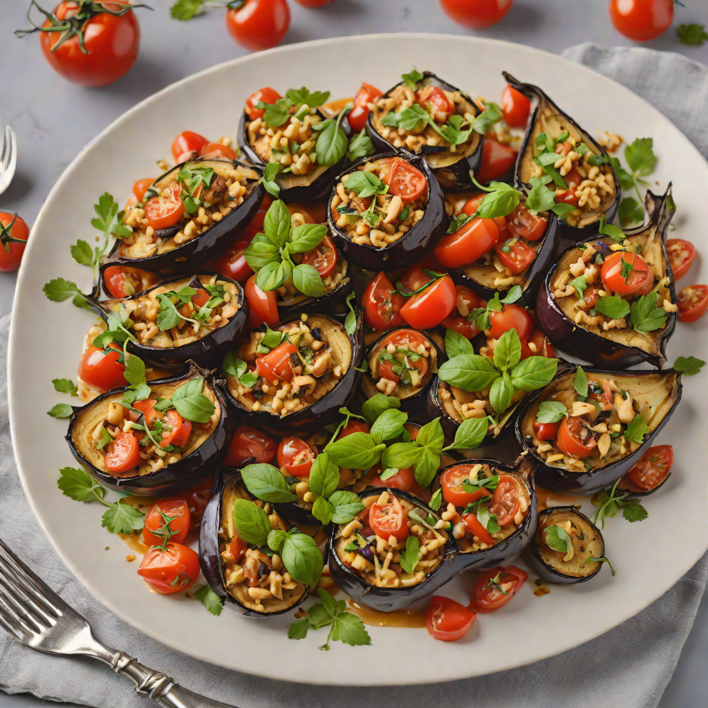 Sautéed Garlic and Herb Mediterranean Eggplant with Tomatoes