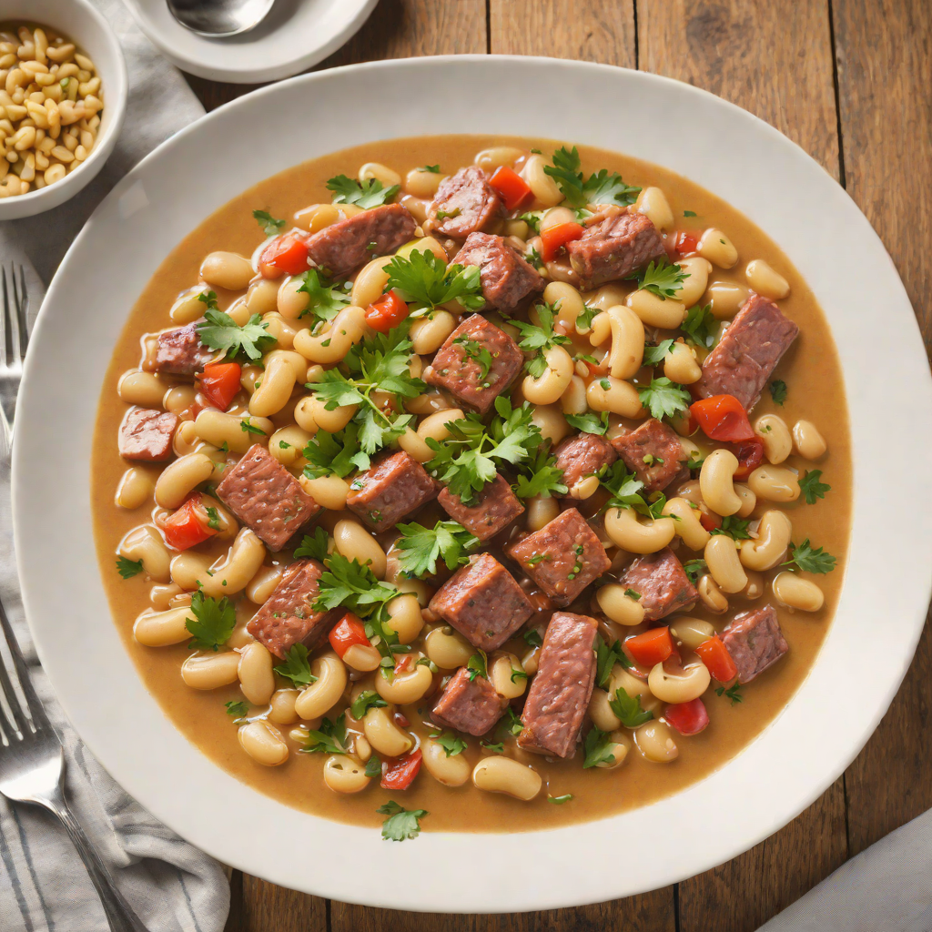 Spiced Modular Home-Style Sausage and White Bean Stew