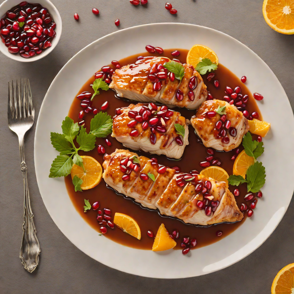 Pan-Seared Chicken with Sweet Orange-Pomegranate Glaze