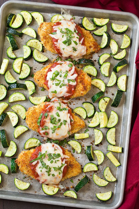 One-Pan Chicken Parmesan with Zucchini
