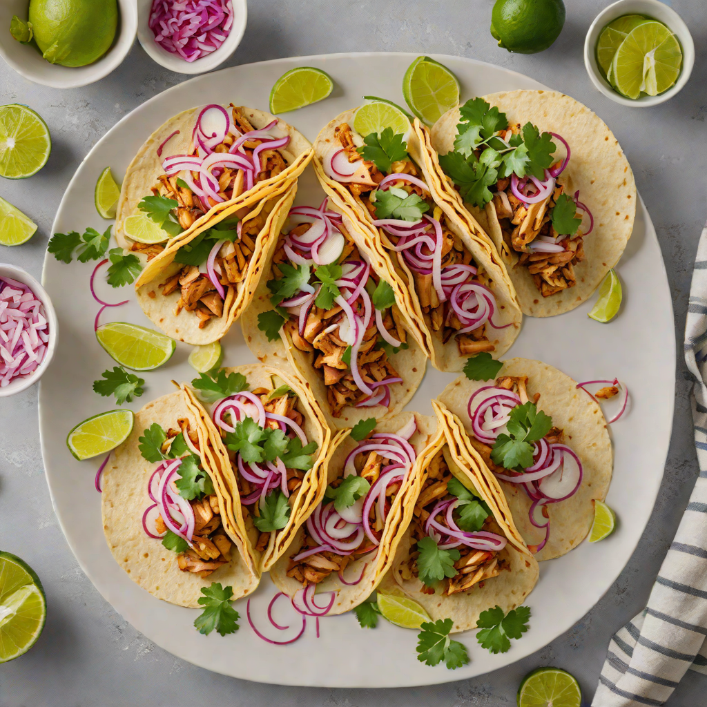 Tequila-Lime Marinated Chicken Tacos with Pickled Red Onion