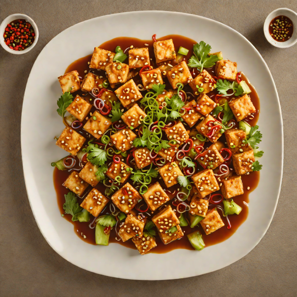Spicy Stir-Fried Tofu with Ginger and Soy