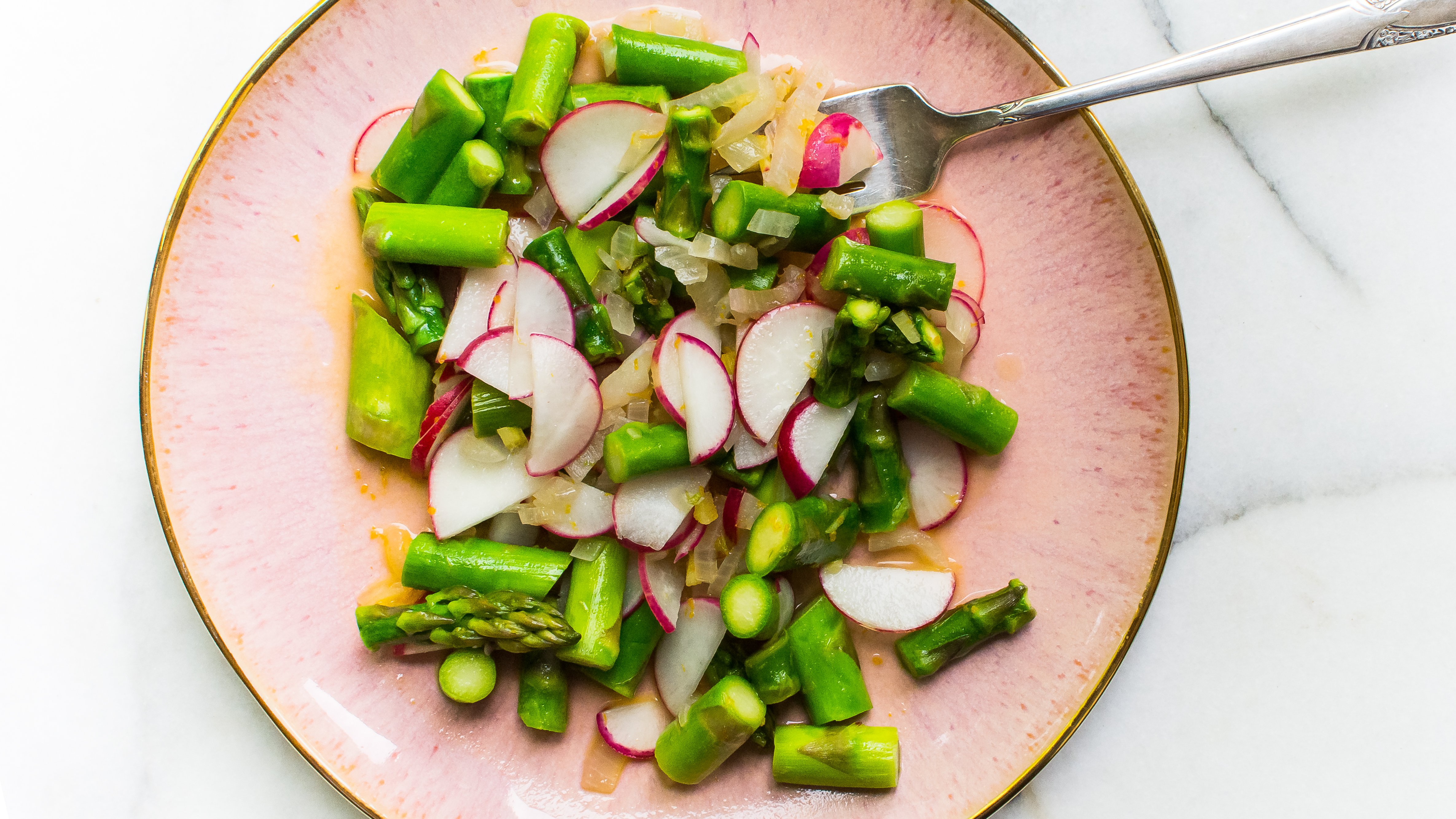 Asparagus & Radish Salad with Dill Vinaigrette