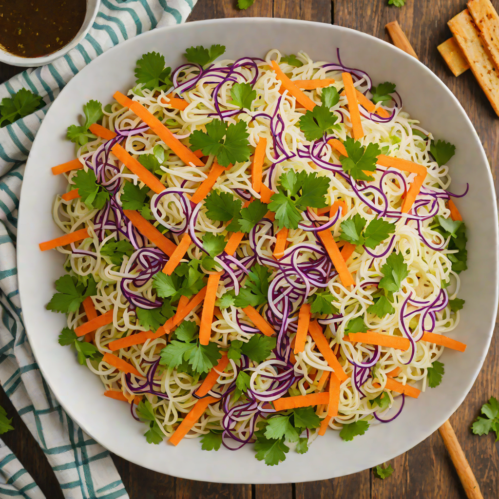 Vinegar-Pickled Cabbage Slaw with Carrots and Cilantro