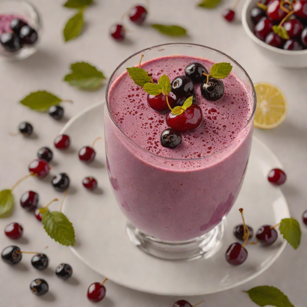 Currant and Violet Infused Black Cherry Smoothie