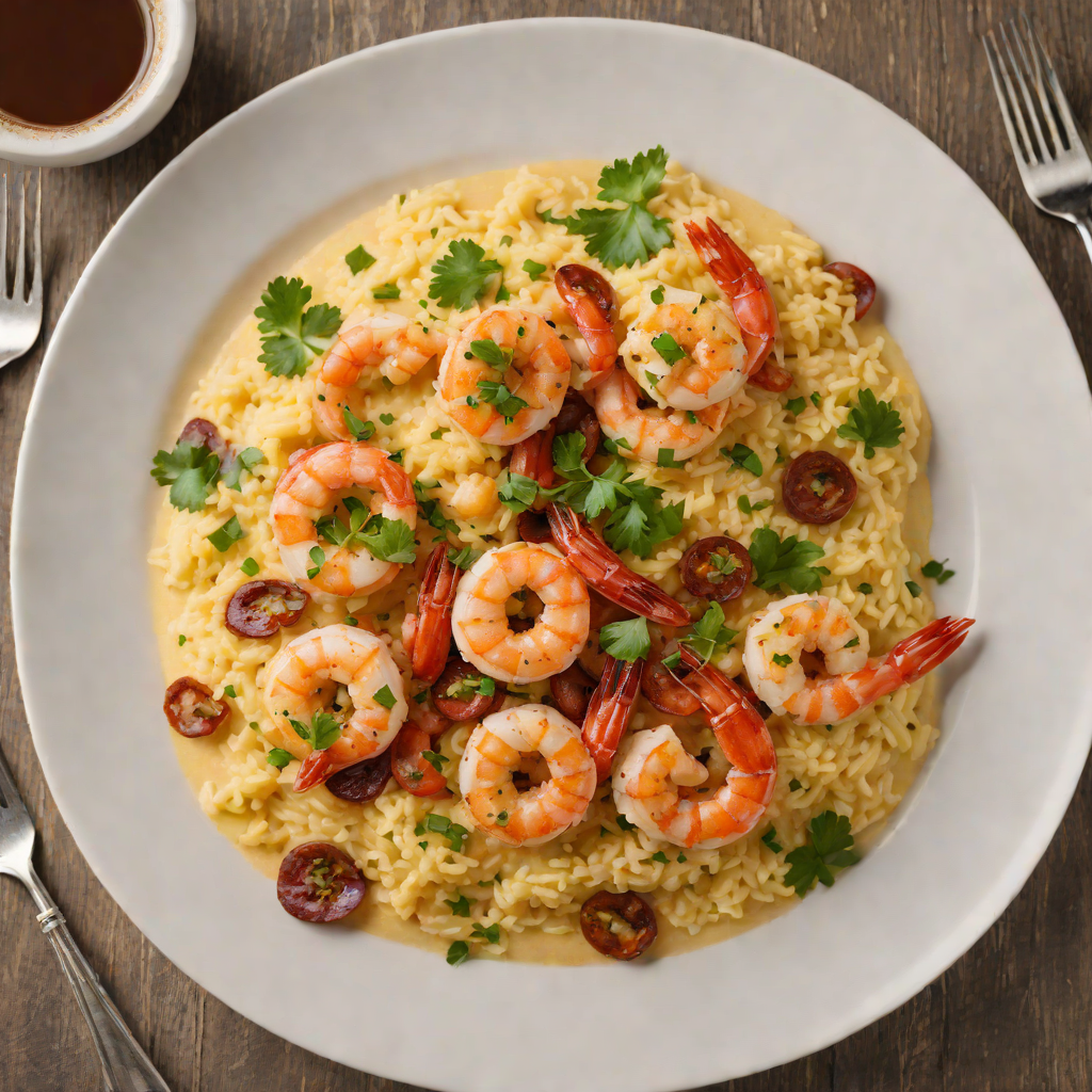 Mobile Home-Inspired Shrimp and Grits with Smoked Andouille