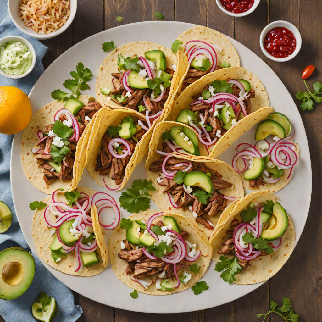 Grilled Citrus-Marinated Pork Tacos with Pickled Onions and Avocado