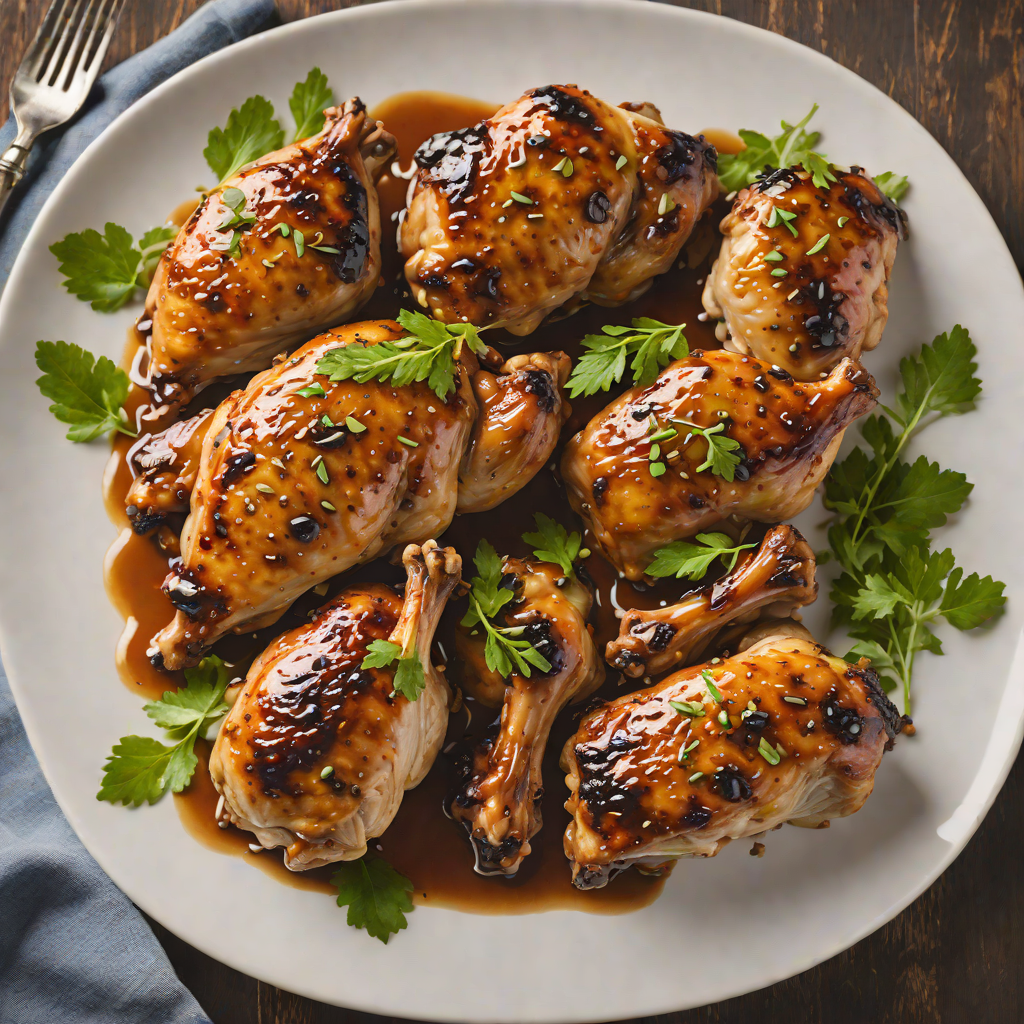 Maple-Glazed Roasted Blue Jackets Chicken Thighs