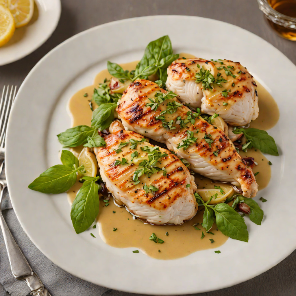Pan-Seared Chicken with Mediterranean Lemon-Oregano Sauce