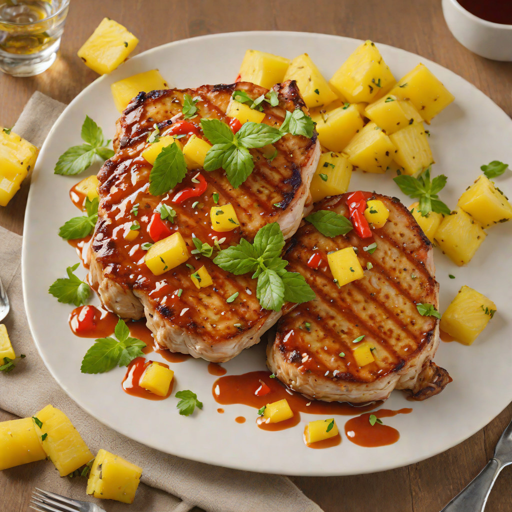 Pan-Seared Pork Chops with Pineapple-Pepper Glaze