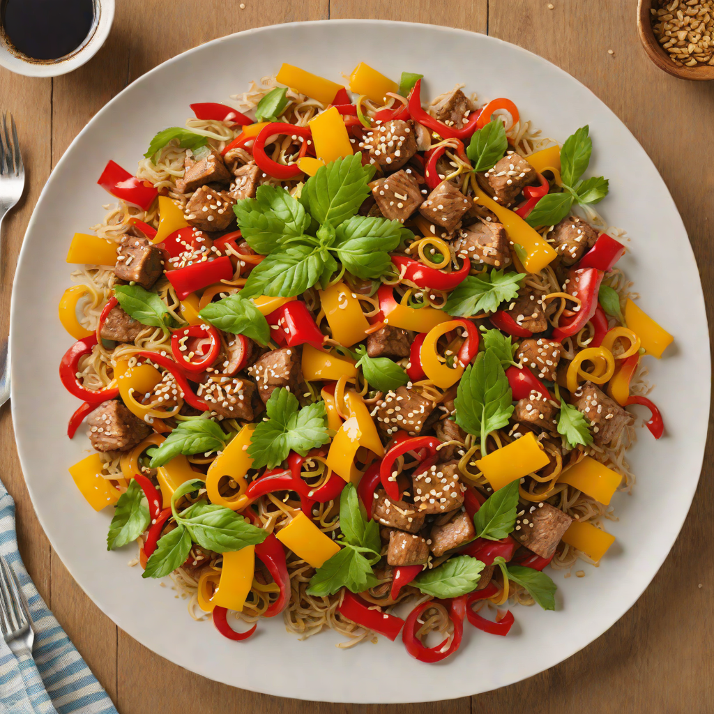 Quick Meals Spiced Pork Stir Fry with Bell Peppers and Ginger