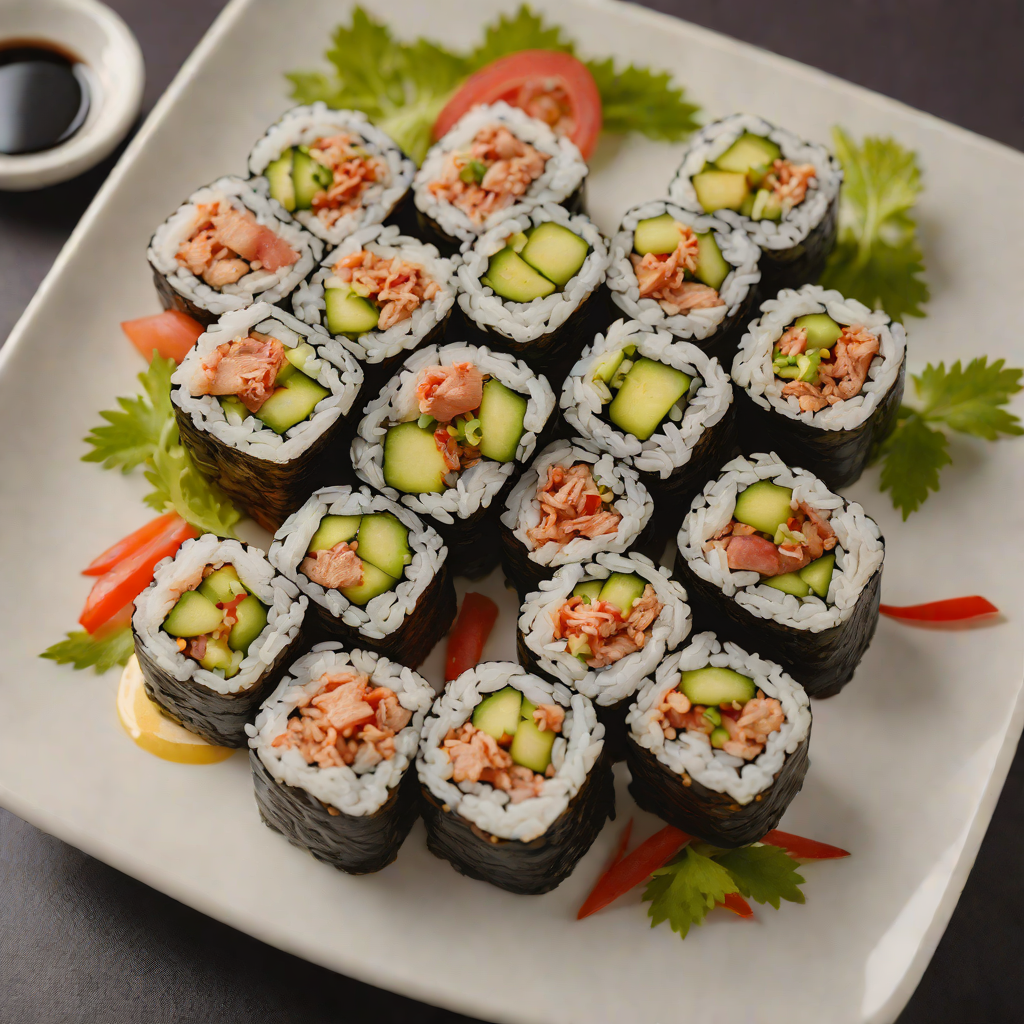 Spicy Suko-Style Tuna Sushi Rolls