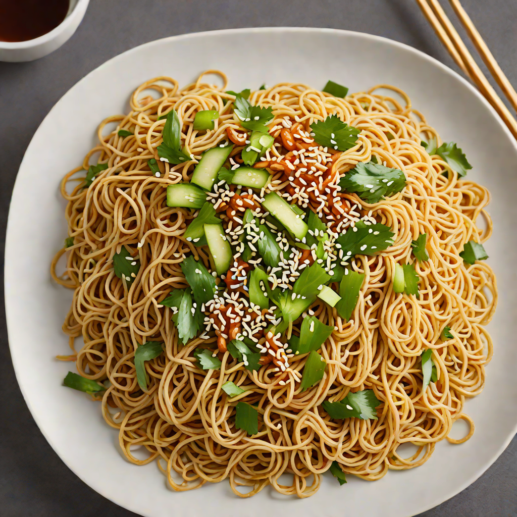 Stir-Fried Sesame Noodles with Garlic and Scallions