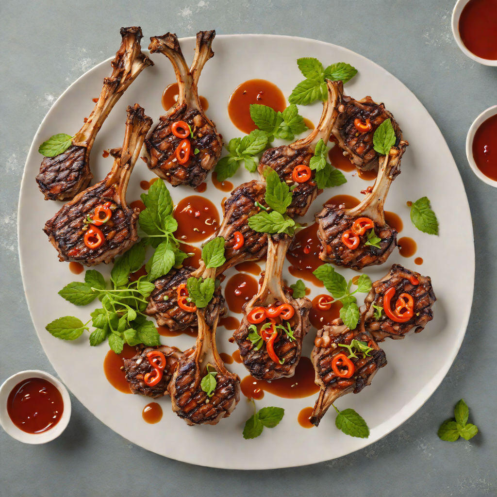 Grilled Senegalese-Spiced Lamb Chops with Mint and Chili Sauce