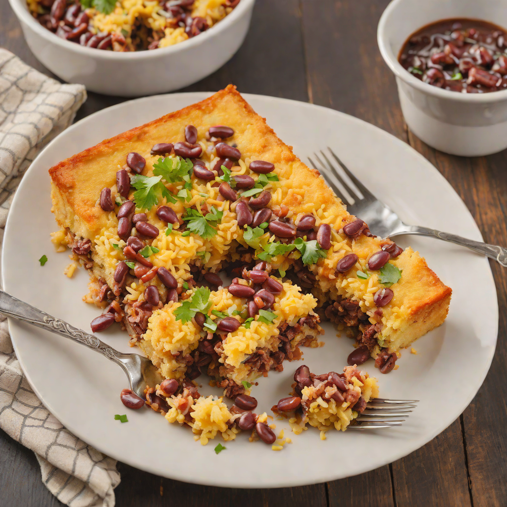 Hearty Mississippi Red Bean and Cornbread Casserole