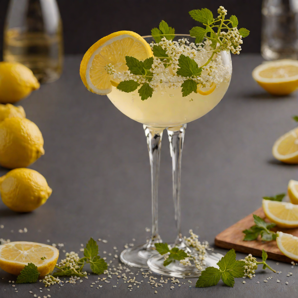 Elderflower and Lemon Liqueur Spritz