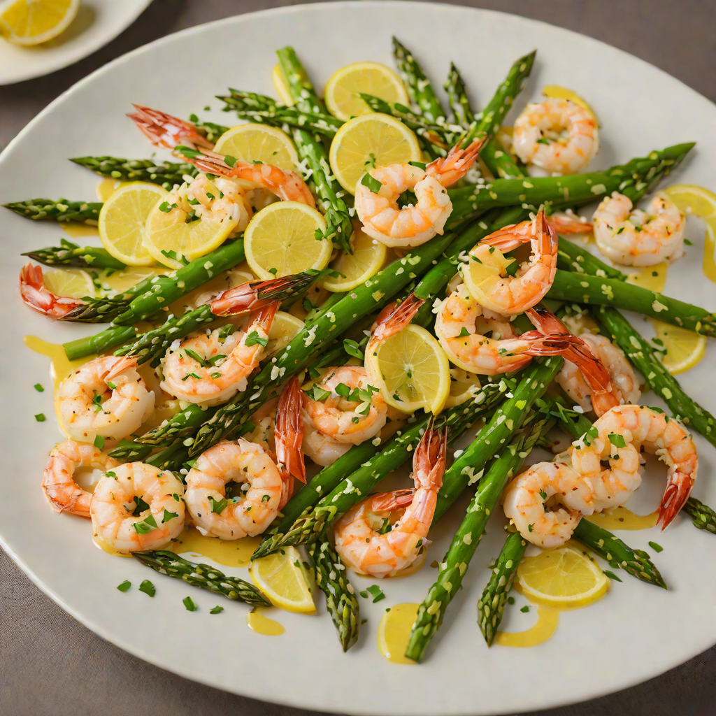 Sautéed Shrimp and Asparagus with Lemon-Garlic Sauce