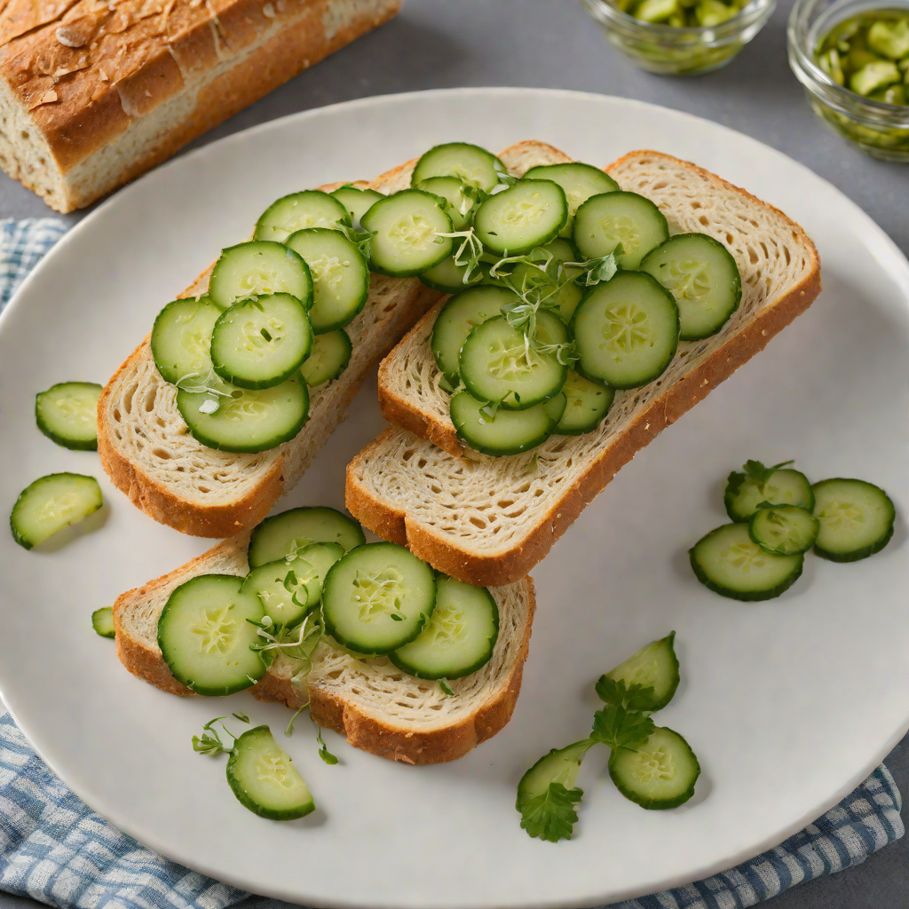 No-Knead Sourdough Sandwich Bread with Tangy Pickled Cucumbers