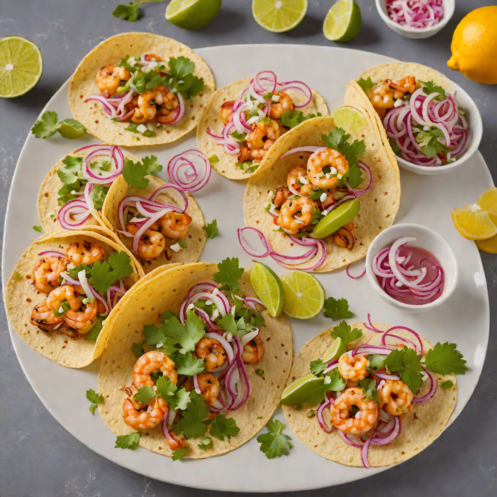 Citrus and Tamarind Shrimp Tacos with Pickled Red Onion