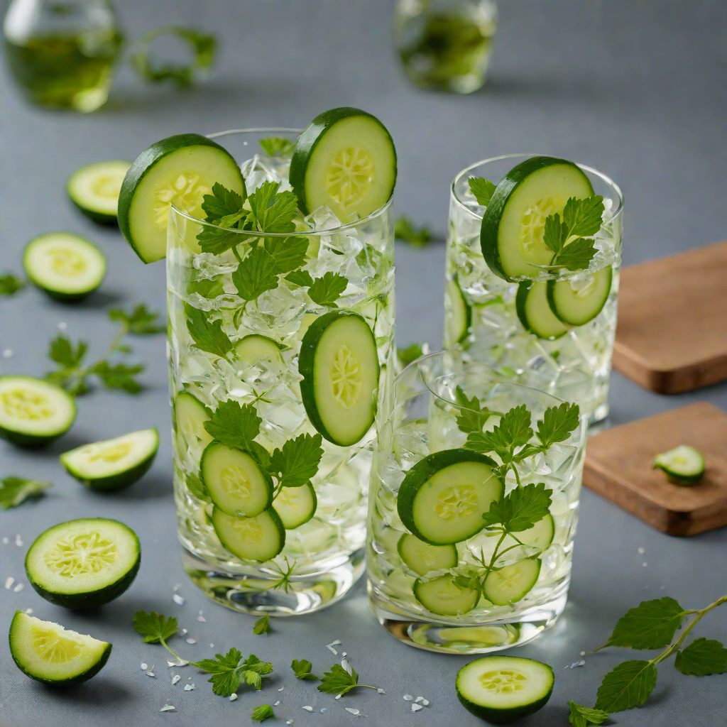 Herb-Infused Gin and Cucumber Summer Cocktail