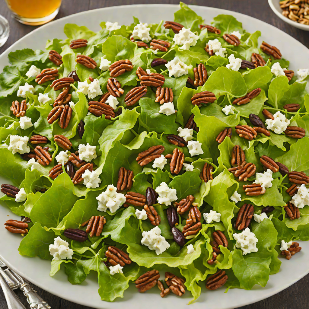 Honey-Spiced Pecan Salad with Mixed Greens and Goat Cheese