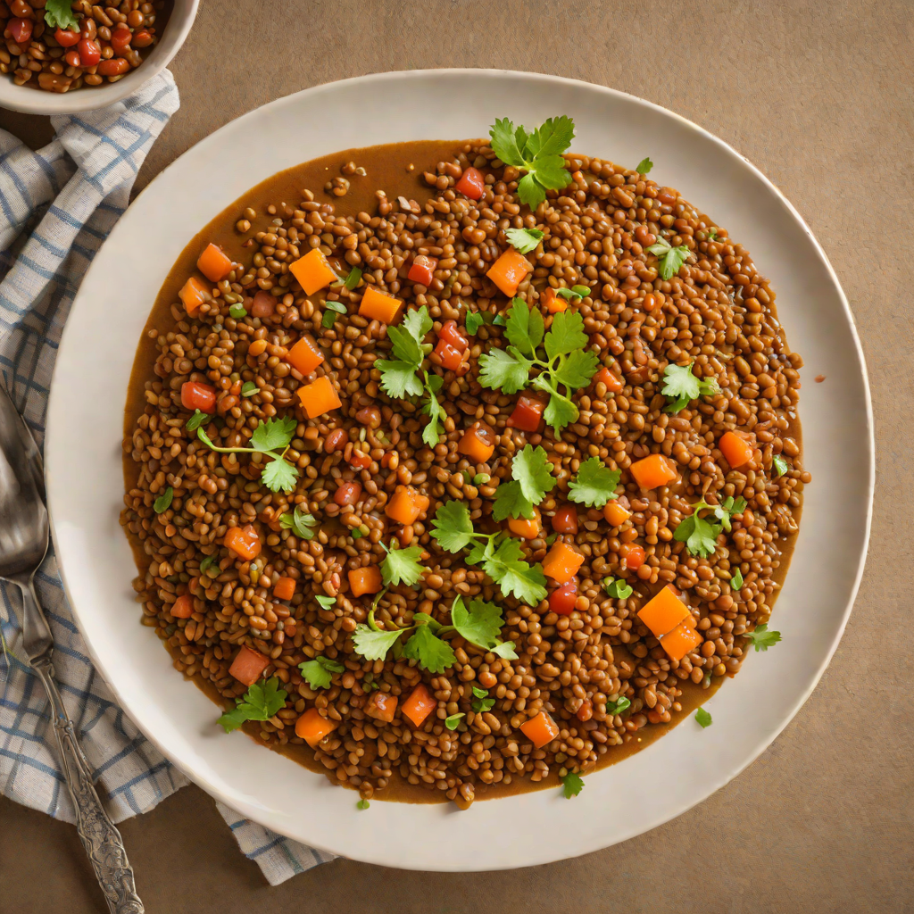 Simmered Berbere-Spiced Lentils with Injera Flatbread