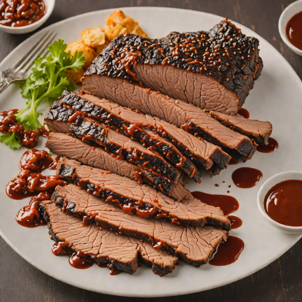 Smoky Texas-Style Smoked Brisket with Spiced Barbecue Sauce