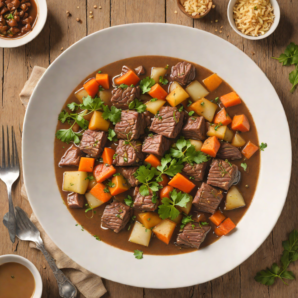 Spiced Back Beef Stew with Root Vegetables
