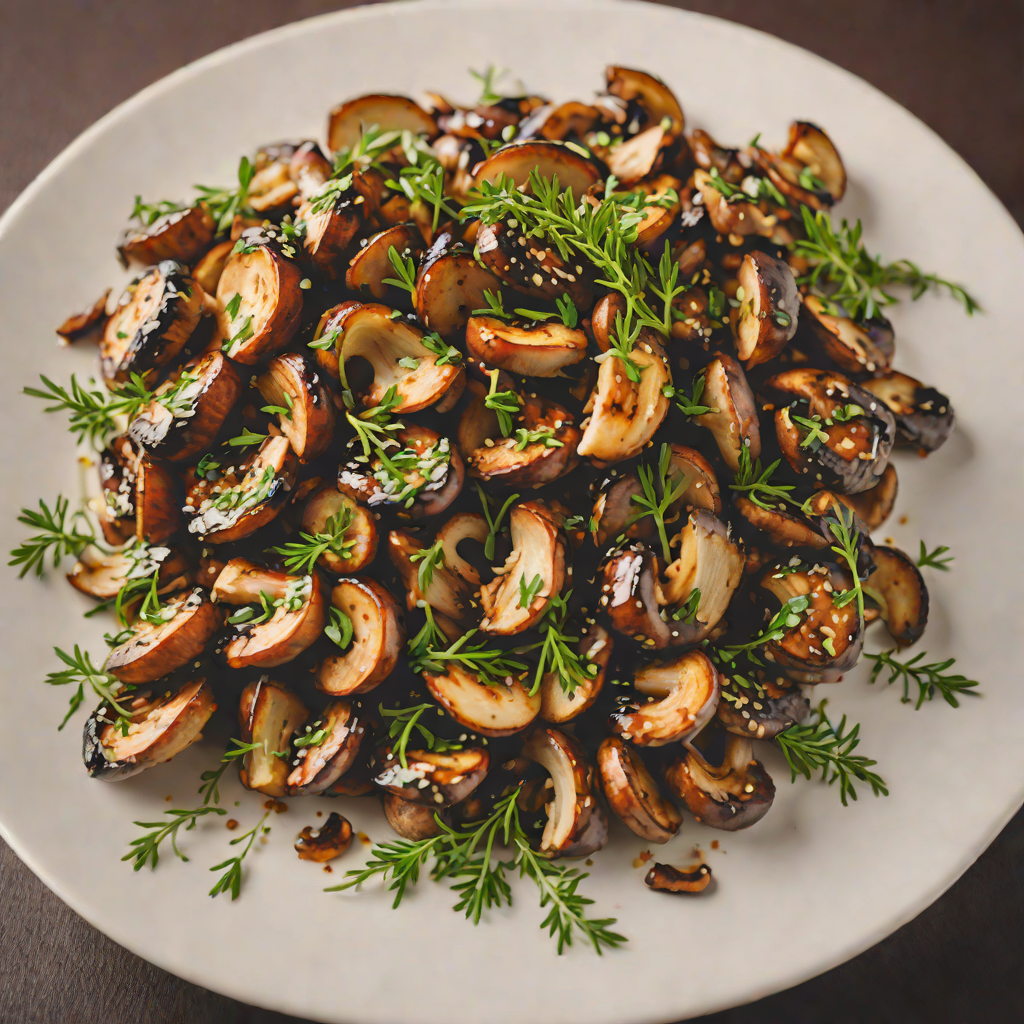 Sautéed Back Mushrooms with Garlic and Thyme