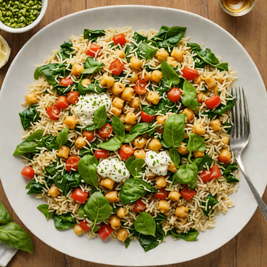 Sautéed Mediterranean Chickpea and Spinach Rice Bowl