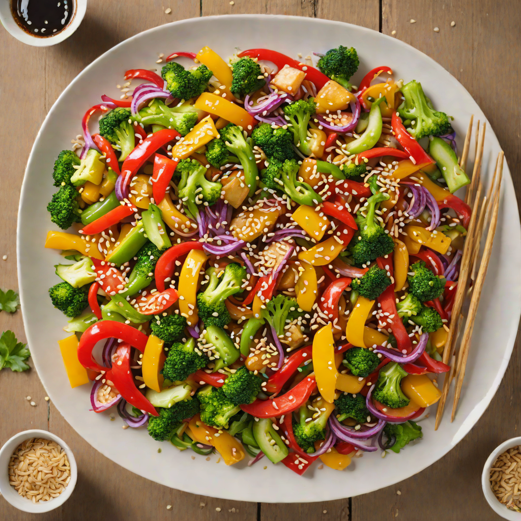 One-Pot Colorful Vegetable Stir Fry with Sesame Soy Glaze