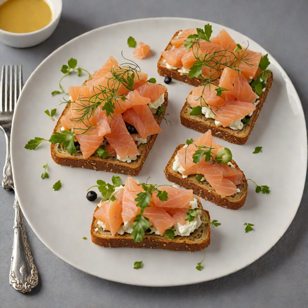Nordic Rye and Smoked Salmon Open Sandwich