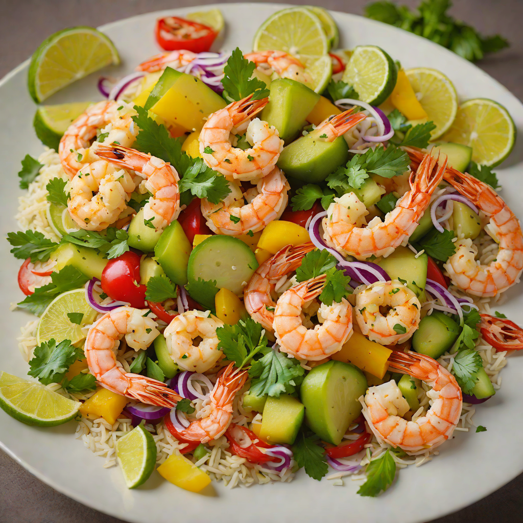 Coconut-Lime Shrimp Stir Fry with Fresh Tropical Vegetables