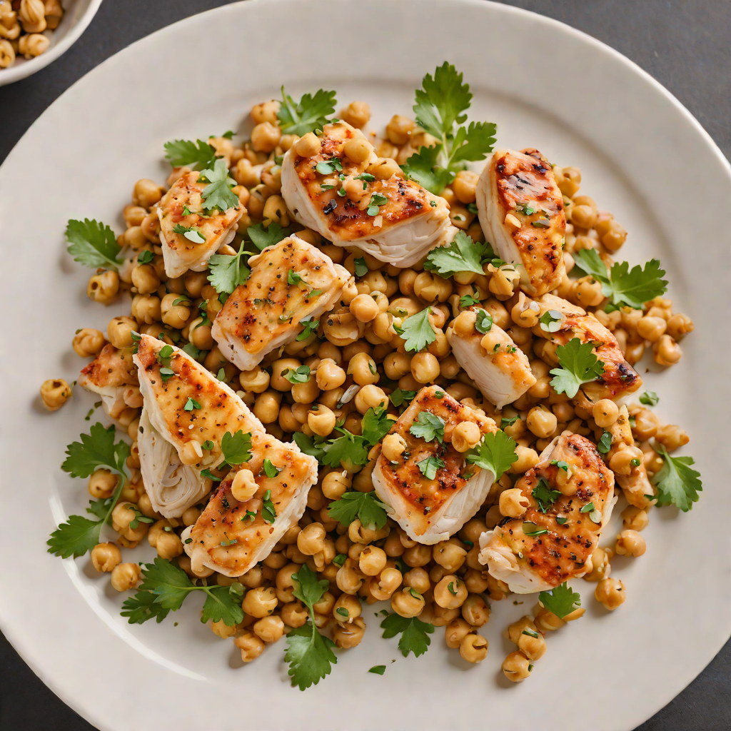 Sautéed Chicken with Garlic and Toasted Chickpeas