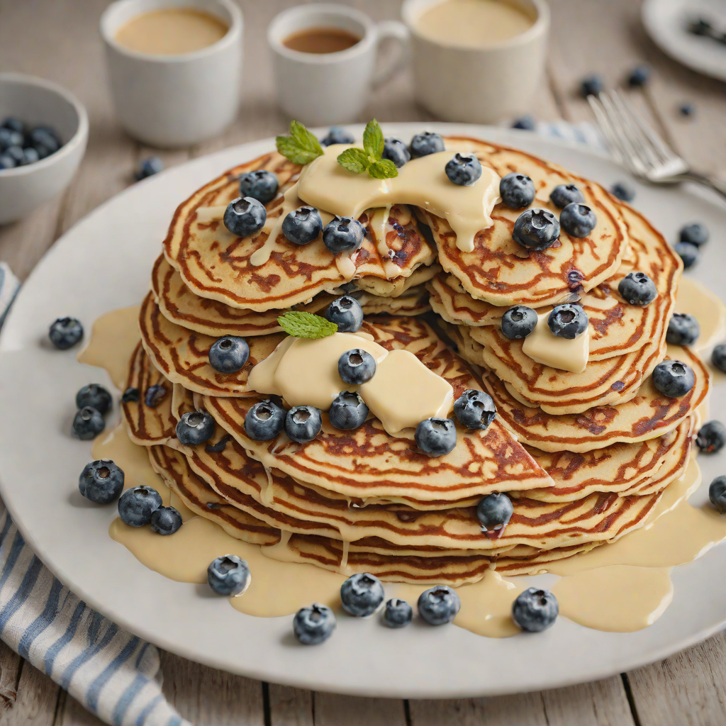 Blueberry and White Chocolate Pancakes