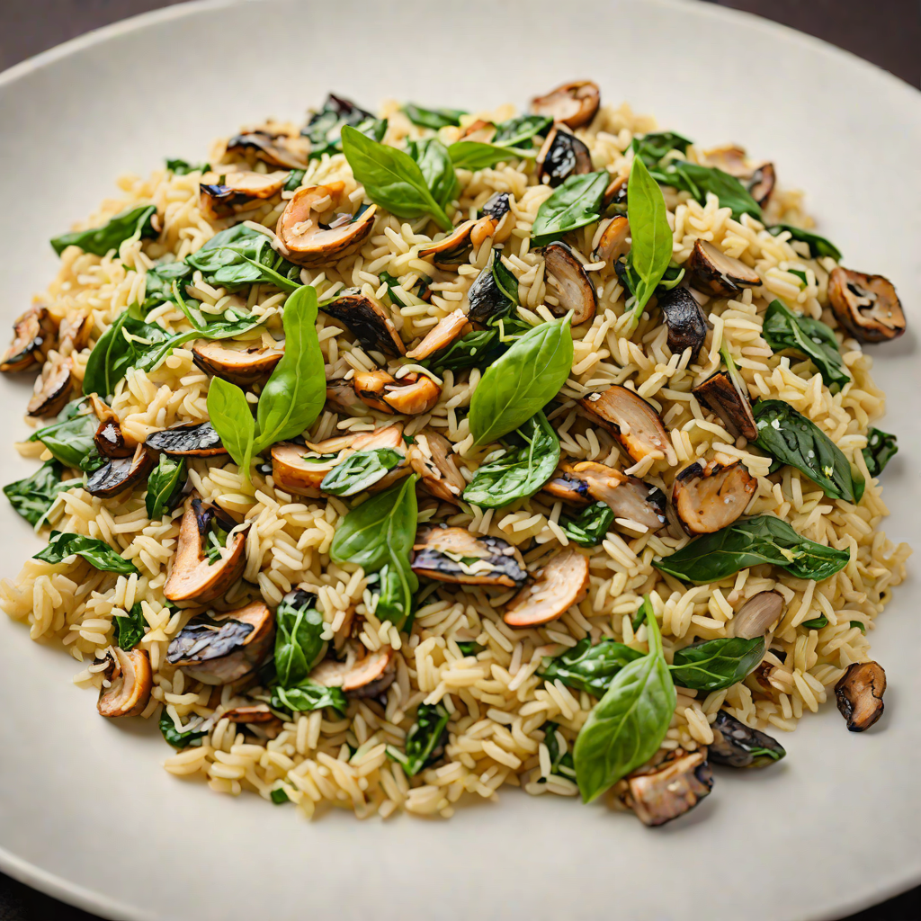 Sautéed Wild Mushroom and Spinach Risotto