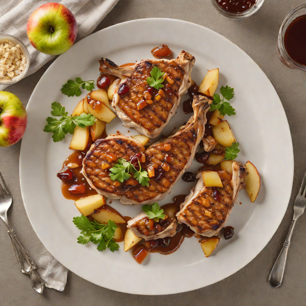 Pan-Roasted Pork Chops with Spiced Apple Chutney