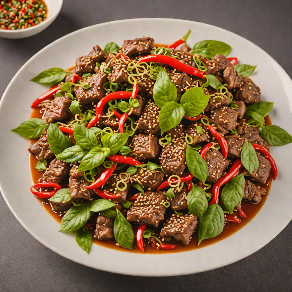 Thai Stir-Fried Sirloin with Basil and Chili