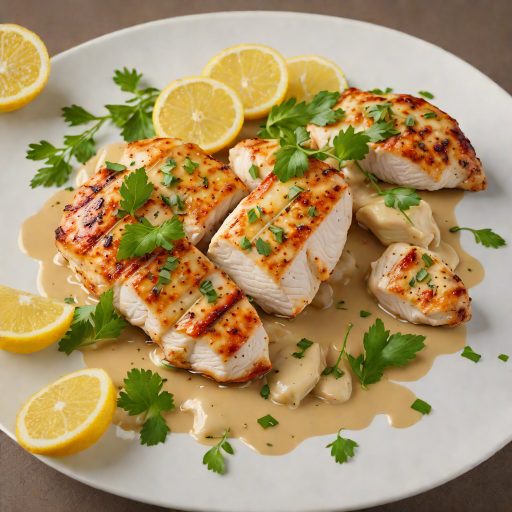 Pan-Seared Chicken Breast with Lemon-Garlic Sauce