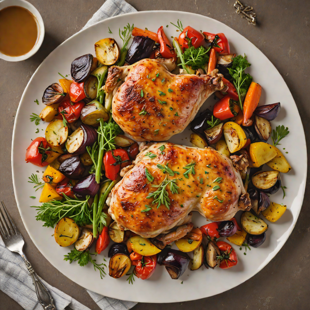 Sheet Pan Smoky Motor Oil Chicken with Roasted Vegetables